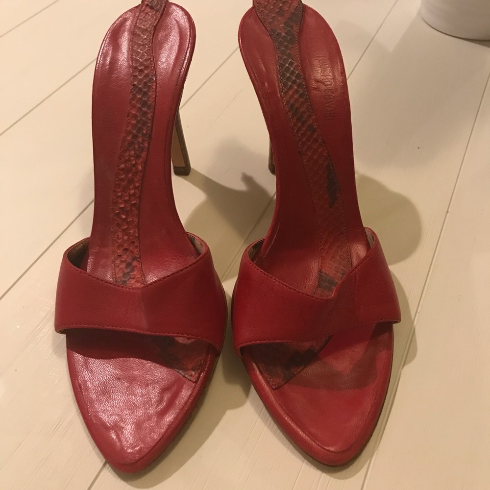 Roberto Cavalli Leather Stilettos Made in Italy